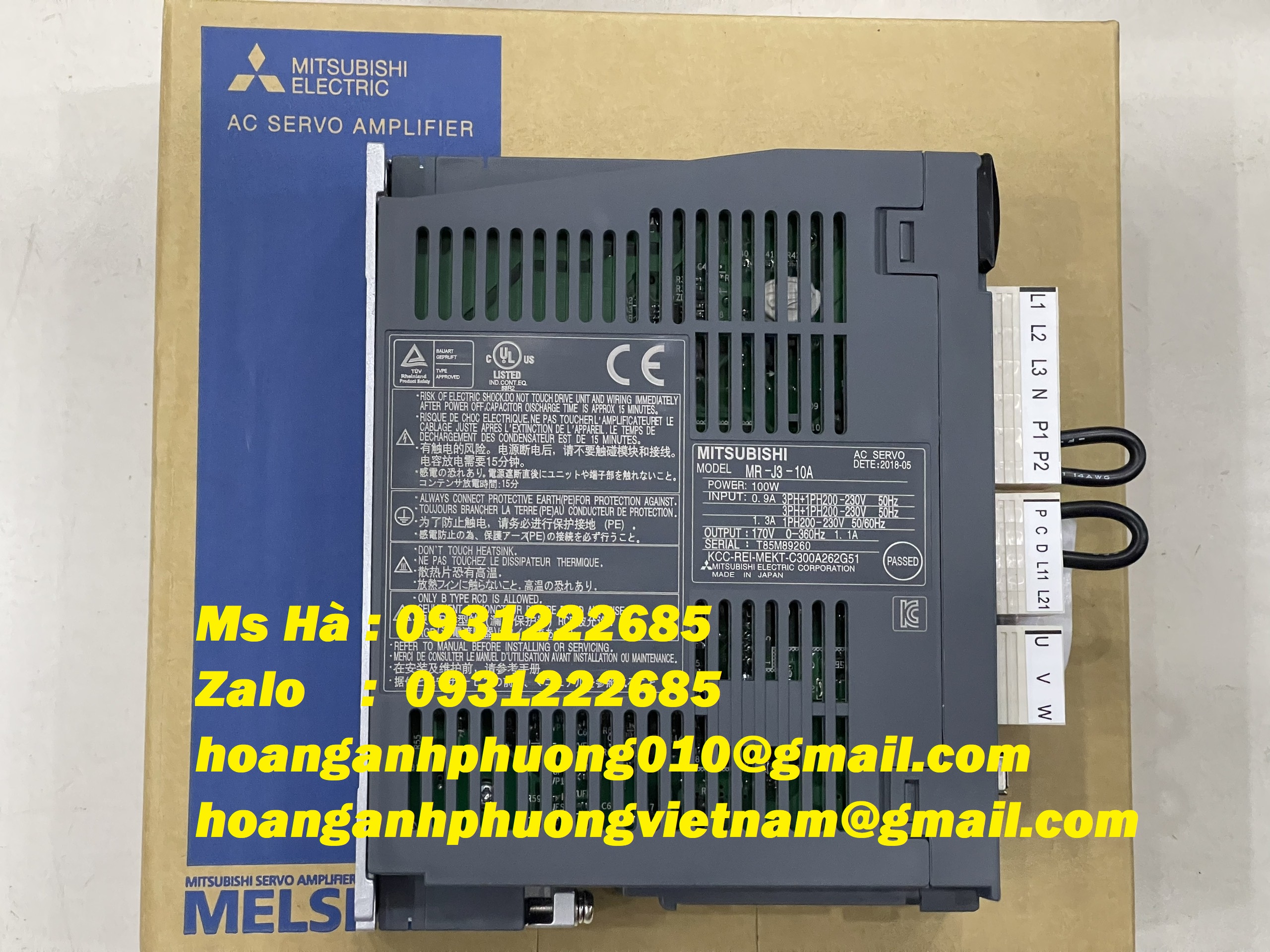 Servo motor J3 series chính hãng MR-J3-10A mitsubishi